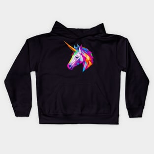 Colorful Unicorn Head Kids Hoodie